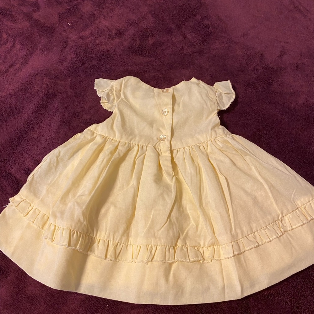 Baby girl yellow floral dress size 0-3M - Picture 5 of 6